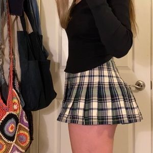 Plaid mini skirt